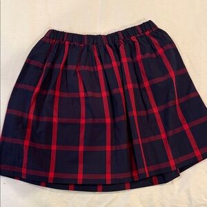 Crewcuts Red and Navy Plaid Skirt. Girls size 6/7